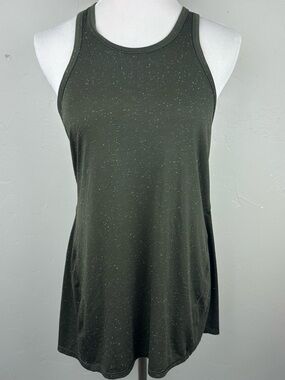 Lululemon Goal Up Tank Olive Speckled Split Back Racerback Sz 6